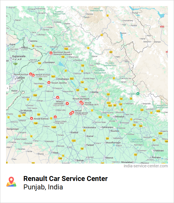 Renault Car Service Center Near Me, Punjab, India