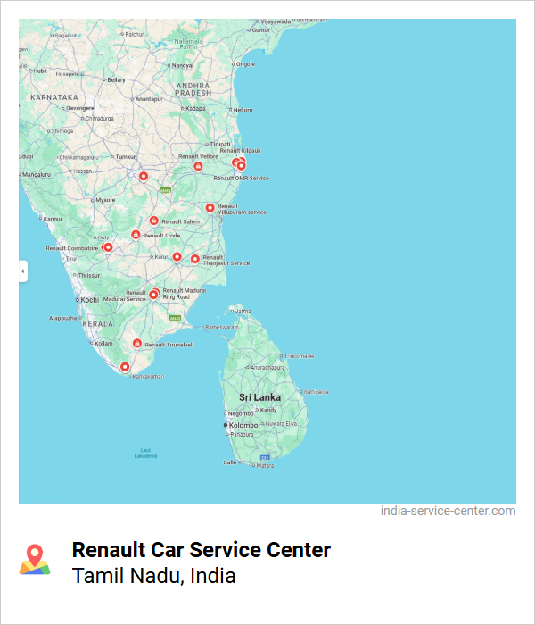 Renault Car Service Center Near Me, Tamil Nadu, India