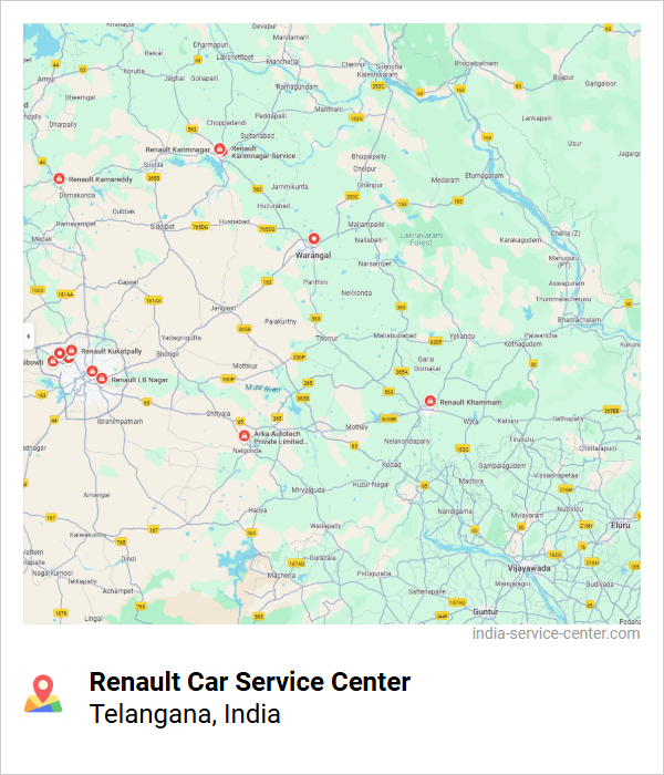 Renault Car Service Center Near Me, Telangana, India