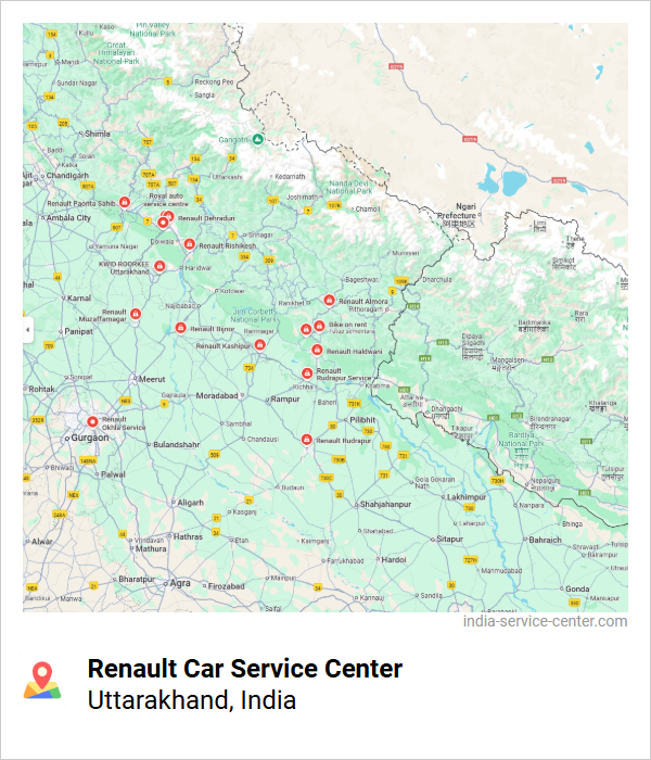 Renault Car Service Center Near Me, Uttarakhand, India