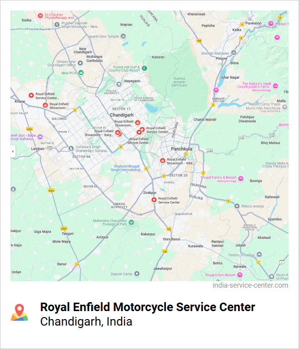 Royal Enfield Motorcycle Service Center Near Me, Chandigarh, India