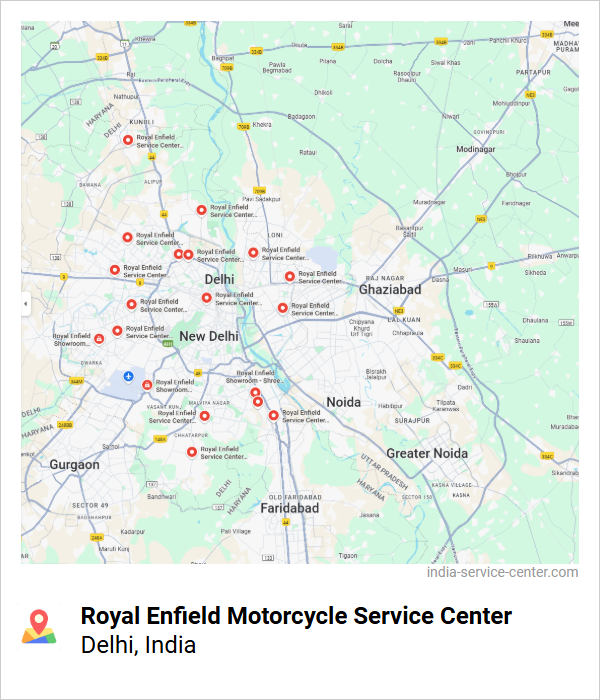 Royal Enfield Motorcycle Service Center Near Me, Delhi, India