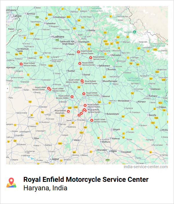 Royal Enfield Motorcycle Service Center Near Me, Haryana, India