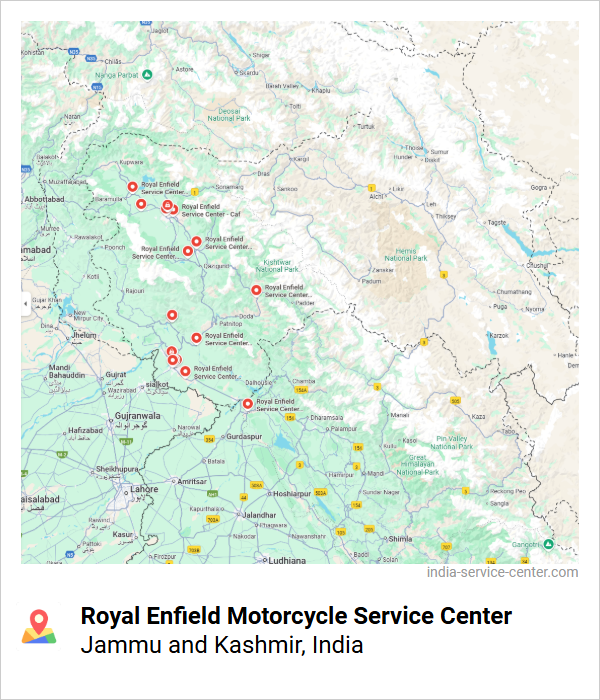 Royal Enfield Motorcycle Service Center Near Me, Jammu and Kashmir, India