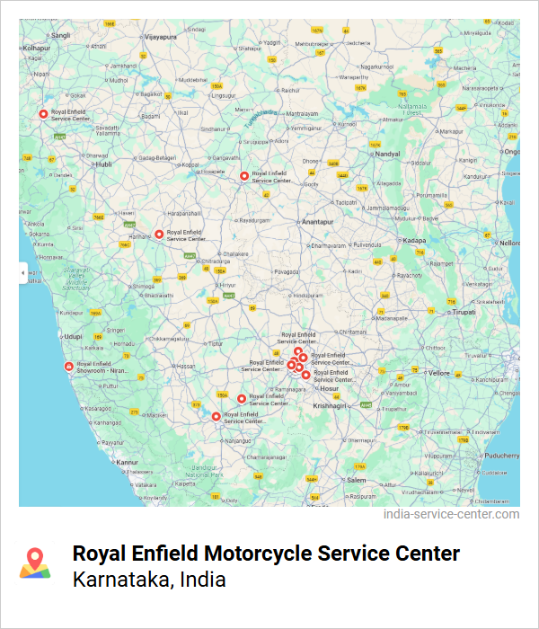 Royal Enfield Motorcycle Service Center Near Me, Karnataka, India