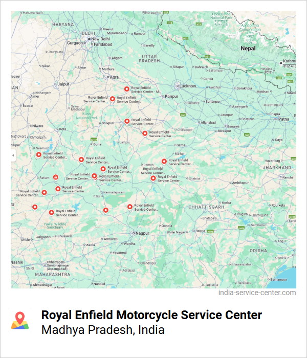 Royal Enfield Motorcycle Service Center Near Me, Madhya Pradesh, India