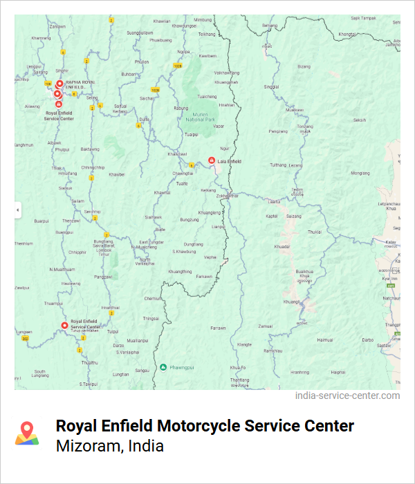 Royal Enfield Motorcycle Service Center Near Me, Mizoram, India