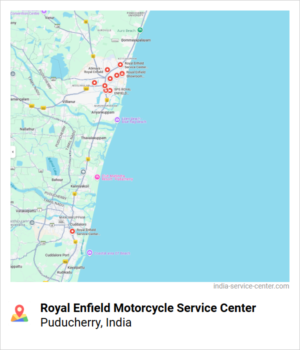 Royal Enfield Motorcycle Service Center Near Me, Puducherry, India