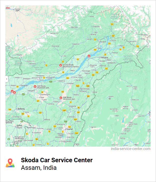 Skoda Car Service Center Near Me, Assam, India