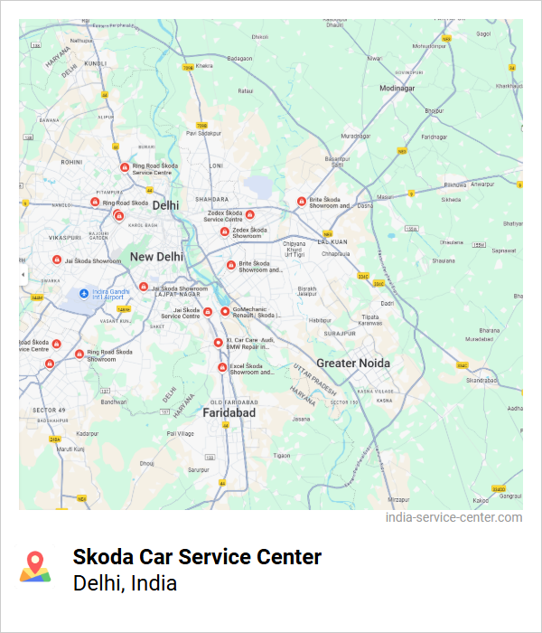 Skoda Car Service Center Near Me, Delhi, India