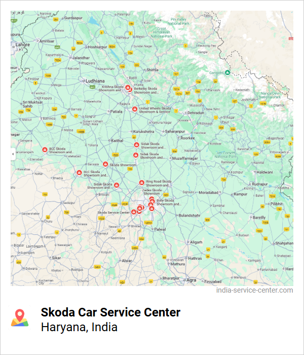 Skoda Car Service Center Near Me, Haryana, India