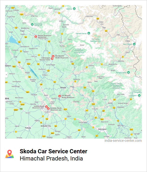 Skoda Car Service Center Near Me, Himachal Pradesh, India