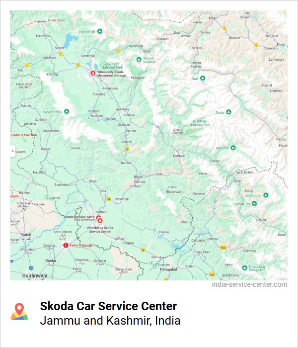 Skoda Car Service Center Near Me, Jammu and Kashmir, India