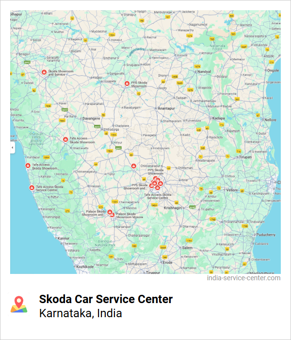 Skoda Car Service Center Near Me, Karnataka, India