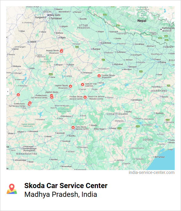 Skoda Car Service Center Near Me, Madhya Pradesh, India