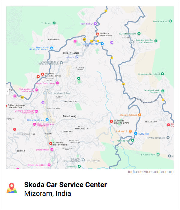 Skoda Car Service Center Near Me, Mizoram, India