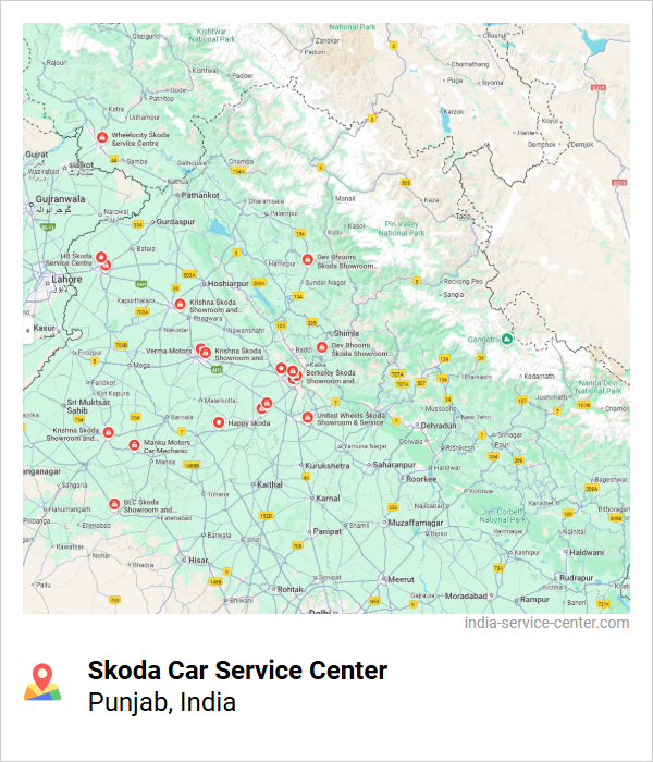 Skoda Car Service Center Near Me, Punjab, India