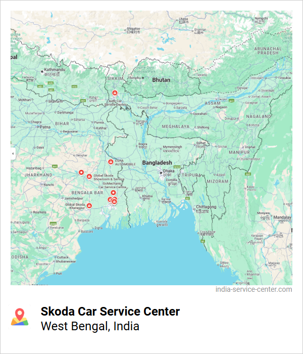 Skoda Car Service Center Near Me, West Bengal, India