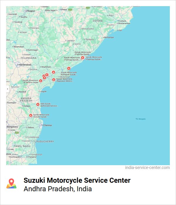 Suzuki Motorcycle Service Center Near Me, Andhra Pradesh, India