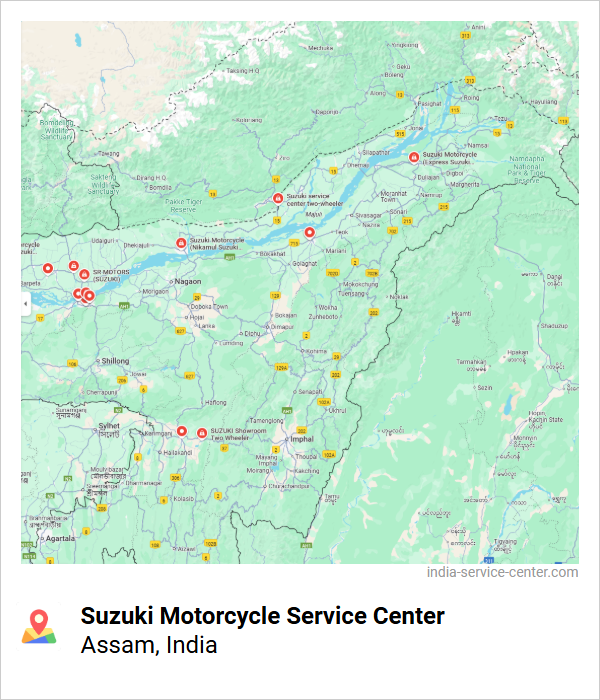 Suzuki Motorcycle Service Center Near Me, Assam, India