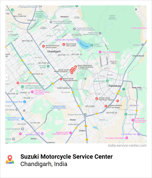 Suzuki Motorcycle Service Center Near Me, Chandigarh, India
