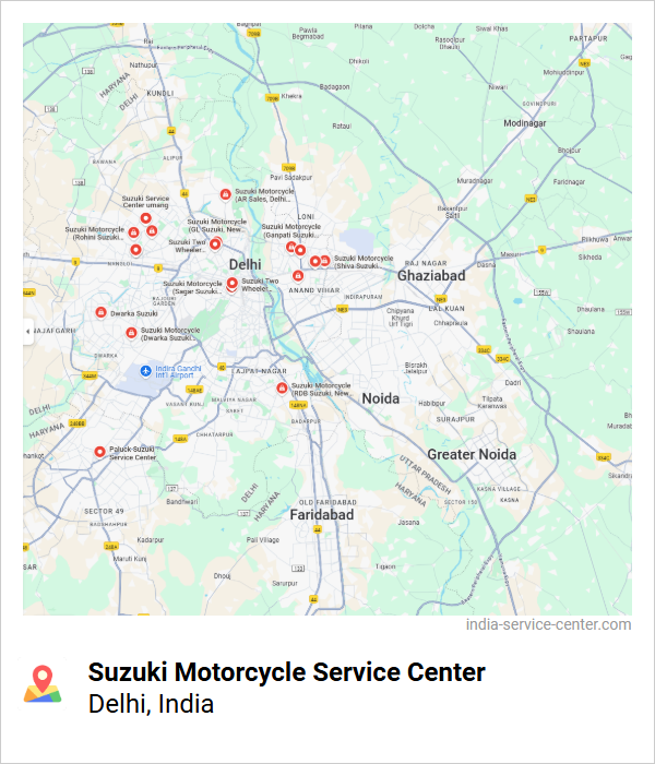Suzuki Motorcycle Service Center Near Me, Delhi, India