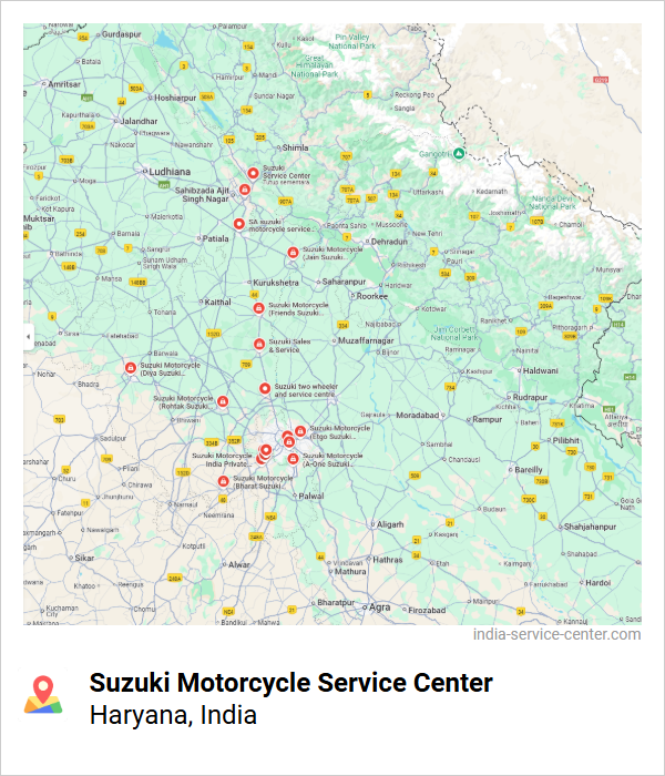 Suzuki Motorcycle Service Center Near Me, Haryana, India