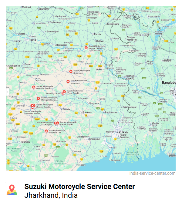 Suzuki Motorcycle Service Center Near Me, Jharkhand, India