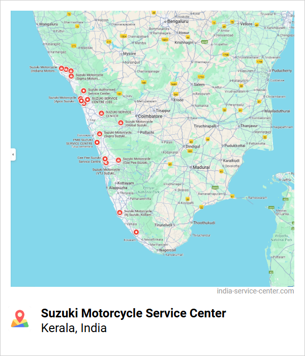 Suzuki Motorcycle Service Center Near Me, Kerala, India