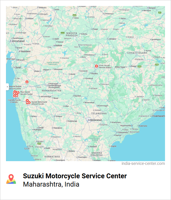 Suzuki Motorcycle Service Center Near Me, Maharashtra, India
