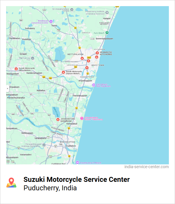 Suzuki Motorcycle Service Center Near Me, Puducherry, India