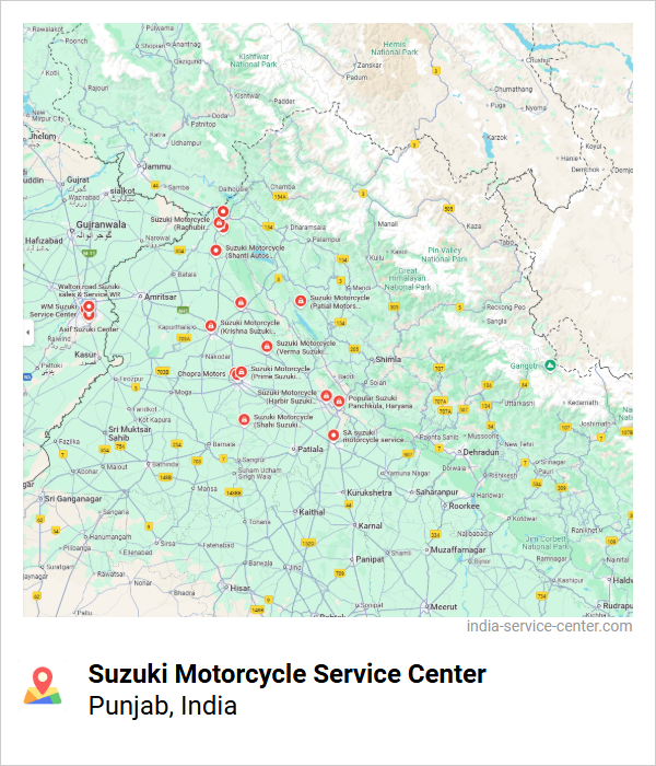 Suzuki Motorcycle Service Center Near Me, Punjab, India