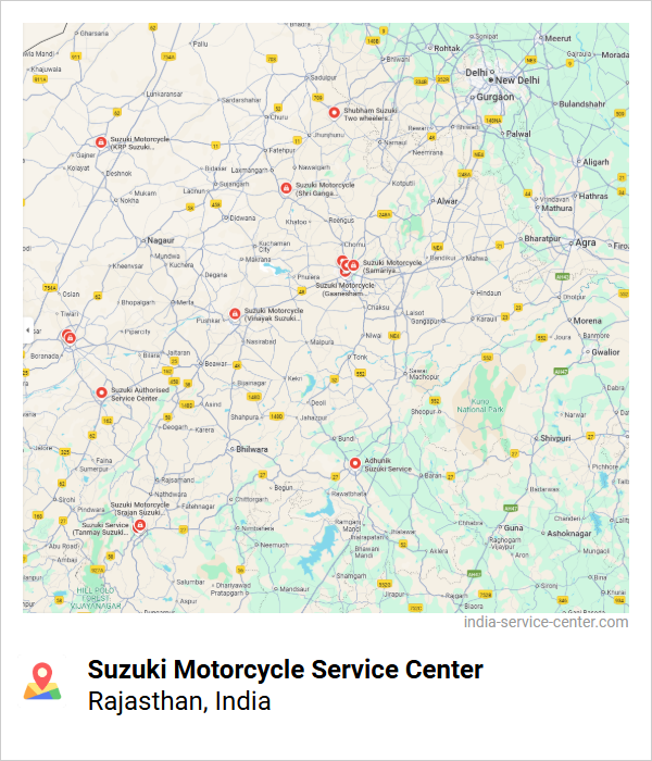 Suzuki Motorcycle Service Center Near Me, Rajasthan, India
