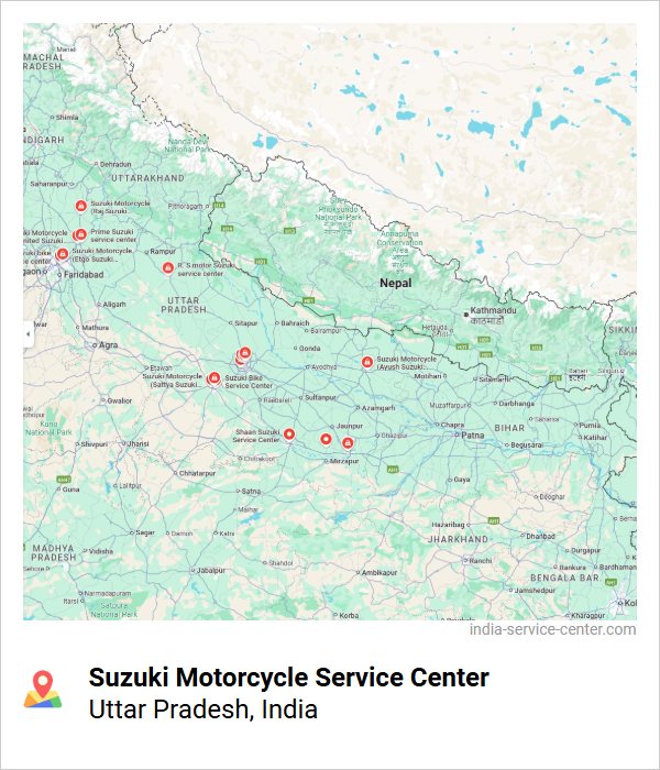 Suzuki Motorcycle Service Center Near Me, Uttar Pradesh, India