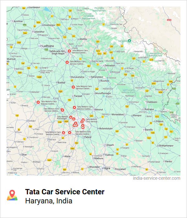 Tata Car Service Center Near Me, Haryana, India