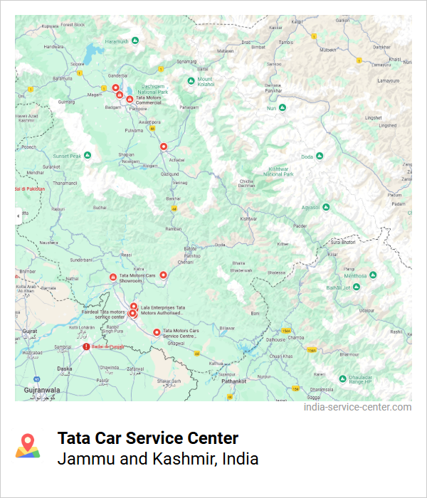 Tata Car Service Center Near Me, Jammu and Kashmir, India