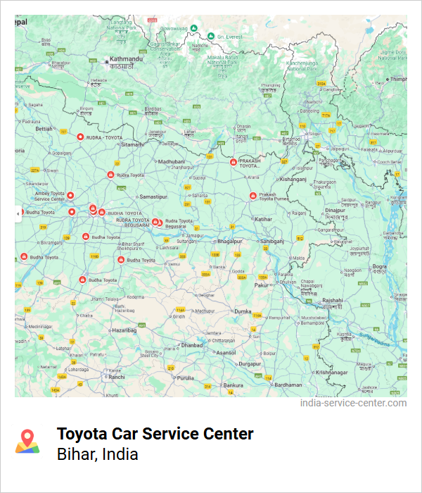 Toyota Car Service Center Near Me, Bihar, India