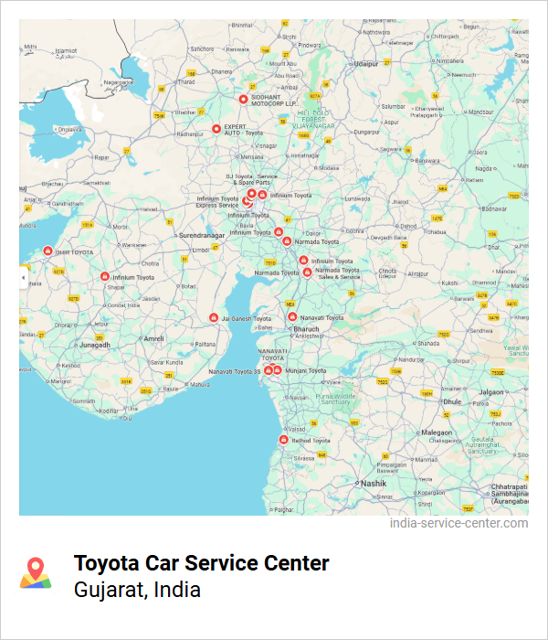 Toyota Car Service Center Near Me, Gujarat, India