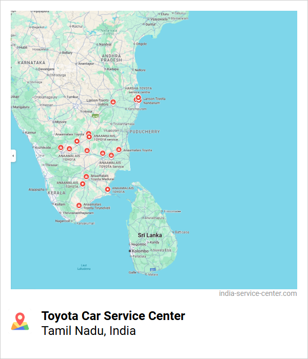 Toyota Car Service Center Near Me, Tamil Nadu, India