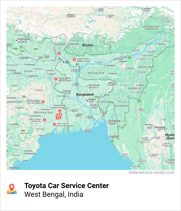 Toyota Car Service Center Near Me, West Bengal, India