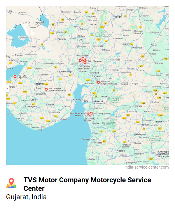 TVS Motor Company Motorcycle Service Center Near Me, Gujarat, India
