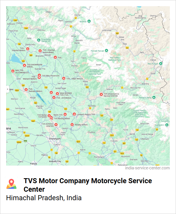 TVS Motor Company Motorcycle Service Center Near Me, Himachal Pradesh, India