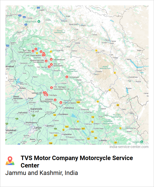 TVS Motor Company Motorcycle Service Center Near Me, Jammu and Kashmir, India
