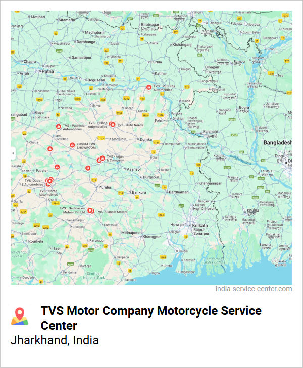 TVS Motor Company Motorcycle Service Center Near Me, Jharkhand, India