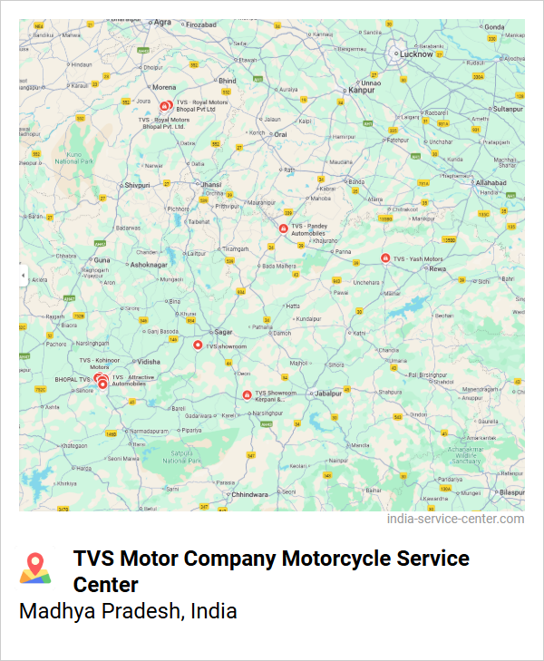 TVS Motor Company Motorcycle Service Center Near Me, Madhya Pradesh, India