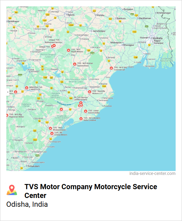 TVS Motor Company Motorcycle Service Center Near Me, Odisha, India