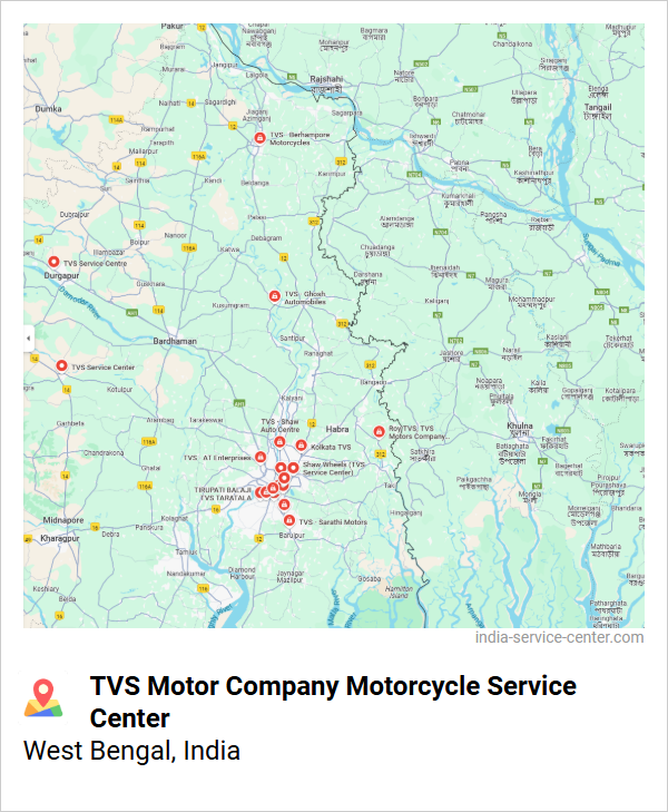 TVS Motor Company Motorcycle Service Center Near Me, West Bengal, India