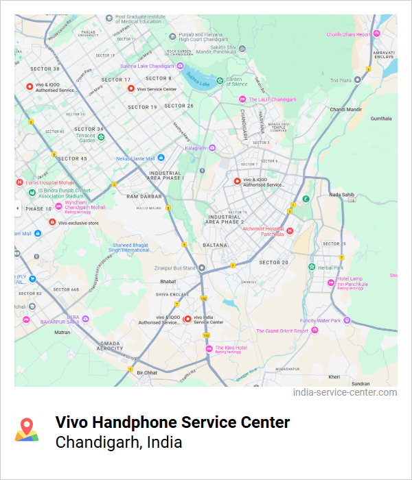 Vivo Handphone Service Center Near Me, Chandigarh, India