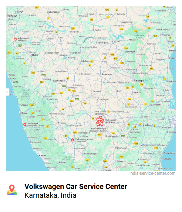 Volkswagen Car Service Center Near Me, Karnataka, India