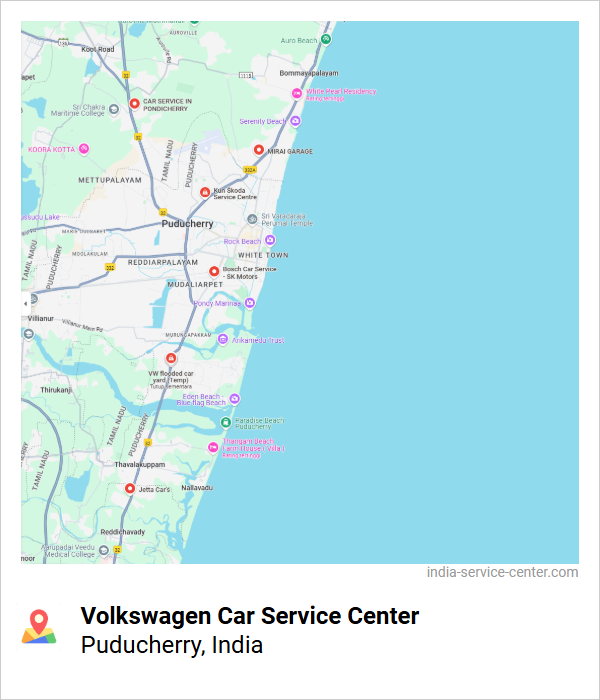 Volkswagen Car Service Center Near Me, Puducherry, India